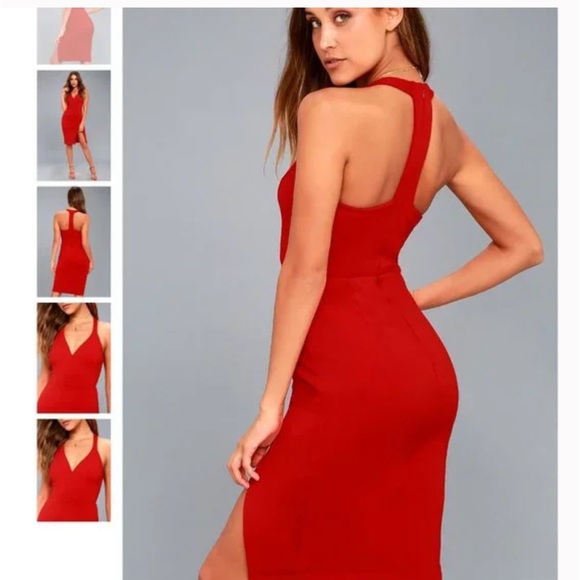 Lulu's Aglow Red Bodycon Slit Midi Dress
Razorback Red Midi Valentine’s Day! - Picture 5 of 10